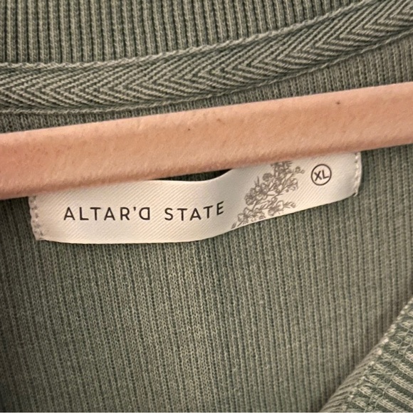 Altar'd State Sage Waffle Top - Picture 3 of 3